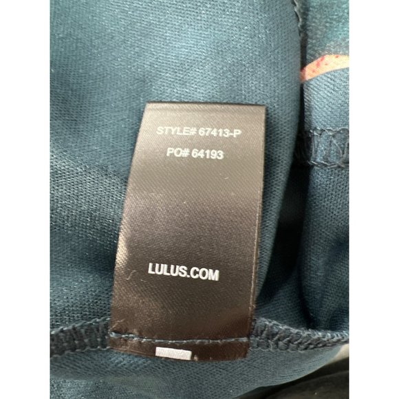 Lulus Secret Romance Floral Print High-Low Maxi Dress Womens S Dark Green NEW - Picture 7 of 11